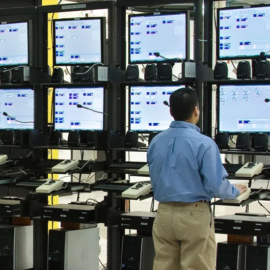 Technician upgrading BDA system