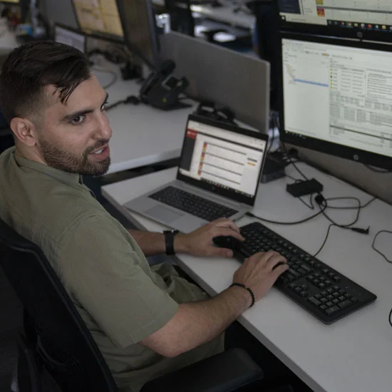 Engineer handling FCC licensing paperwork