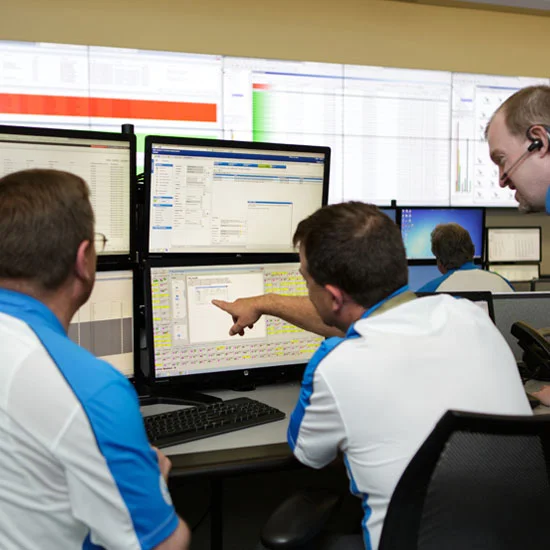 Monitoring station overseeing system performance